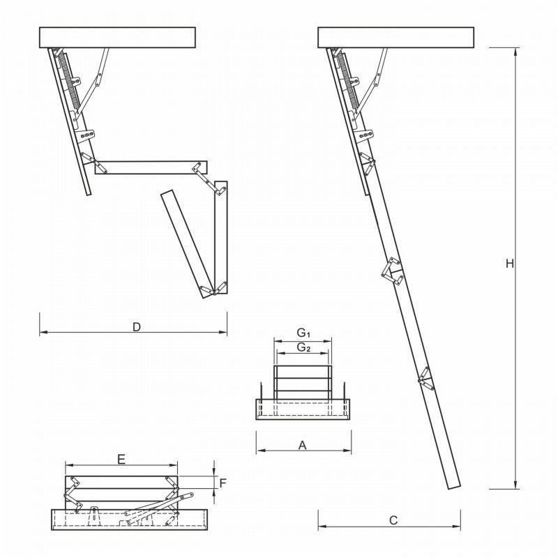 Dachbodentreppe 46mm 4STEP Extra-0,86 W/m2K