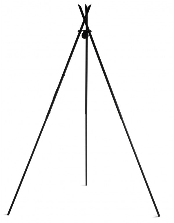 Schwenkgrill „TIPI“ 210 cm - Doppelrost aus Edelstahl 80 cm + 40 cm