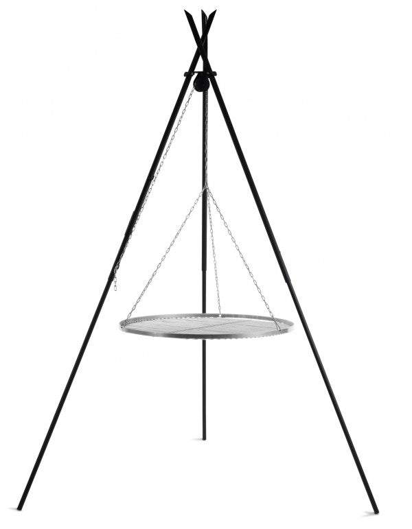 Schwenkgrill „TIPI“ 210 cm - Grillrost aus Edelstahl 50 cm