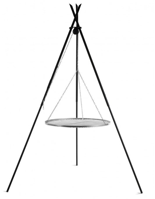 Schwenkgrill „TIPI“ 210 cm - Grillrost aus Edelstahl 80 cm