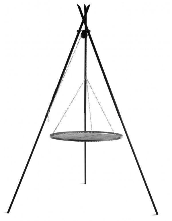 Schwenkgrill „TIPI“ 210 cm - Grillrost aus Rohlstahl 80 cm